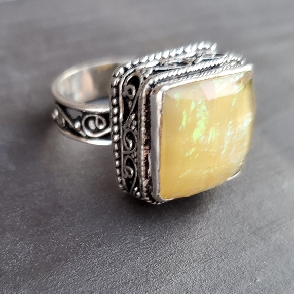 ***Sale*** New Triplet Opal 925 Silver Ring. - Picture 3 of 16